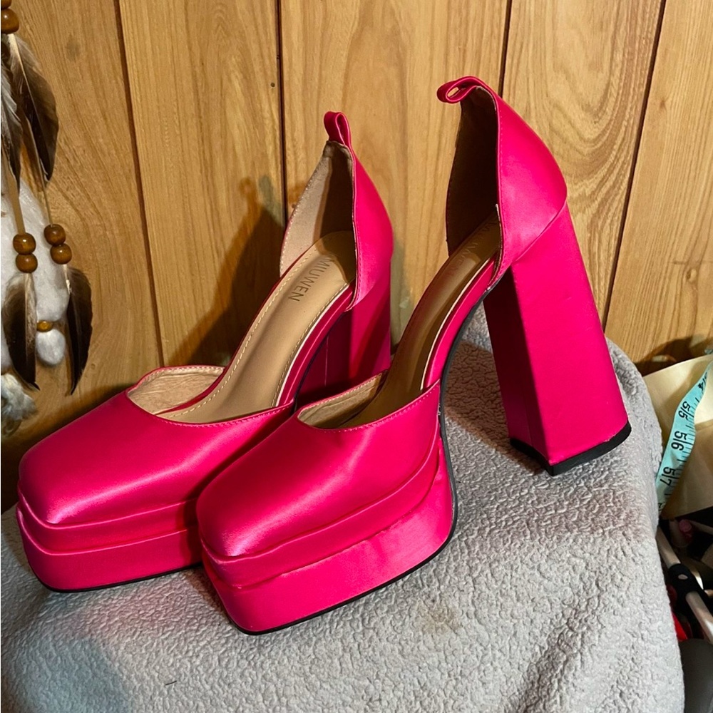 Stylish Pink Platform Heels